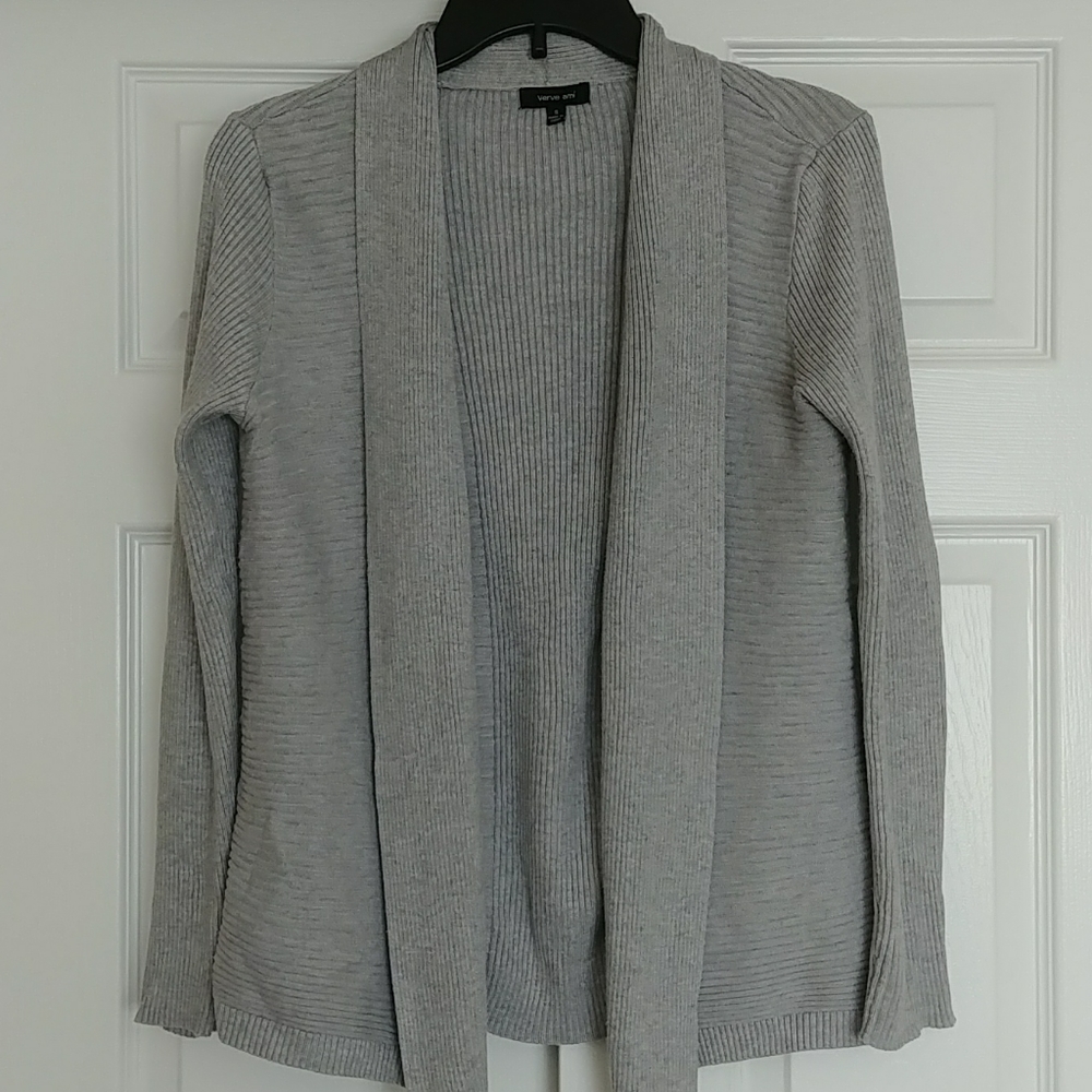 Long sleeve open front sweater